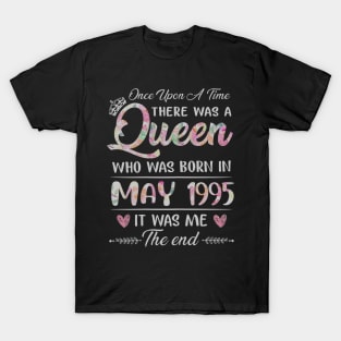 Girls 25th Birthday Queen May 1995 25 Years Old T-Shirt